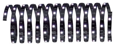 Bande LED noire flexible avec diodes blanches pour solutions d'éclairage modernes.