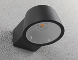 Applique murale extérieure LED noire en métal au design rond pour éclairage moderne