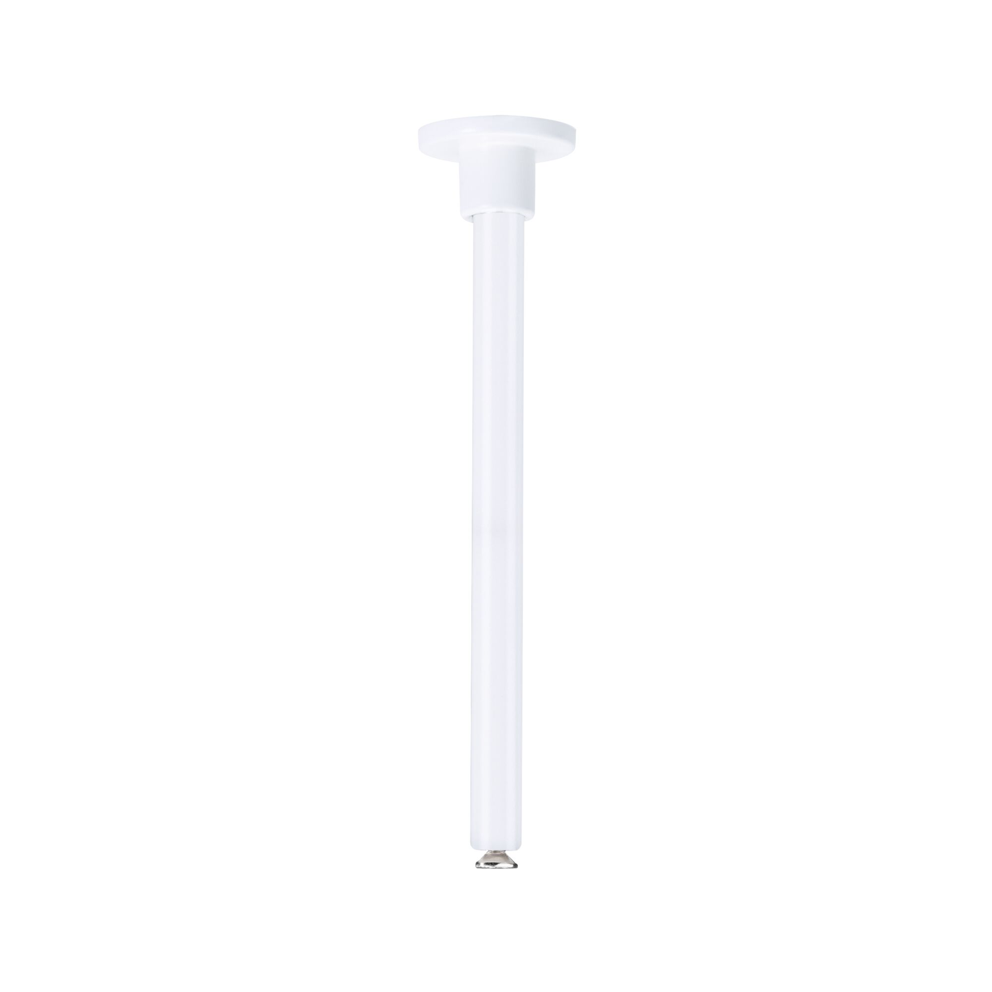 White plastic ceiling pendant for modern lighting, minimalist design suitable for indoor use