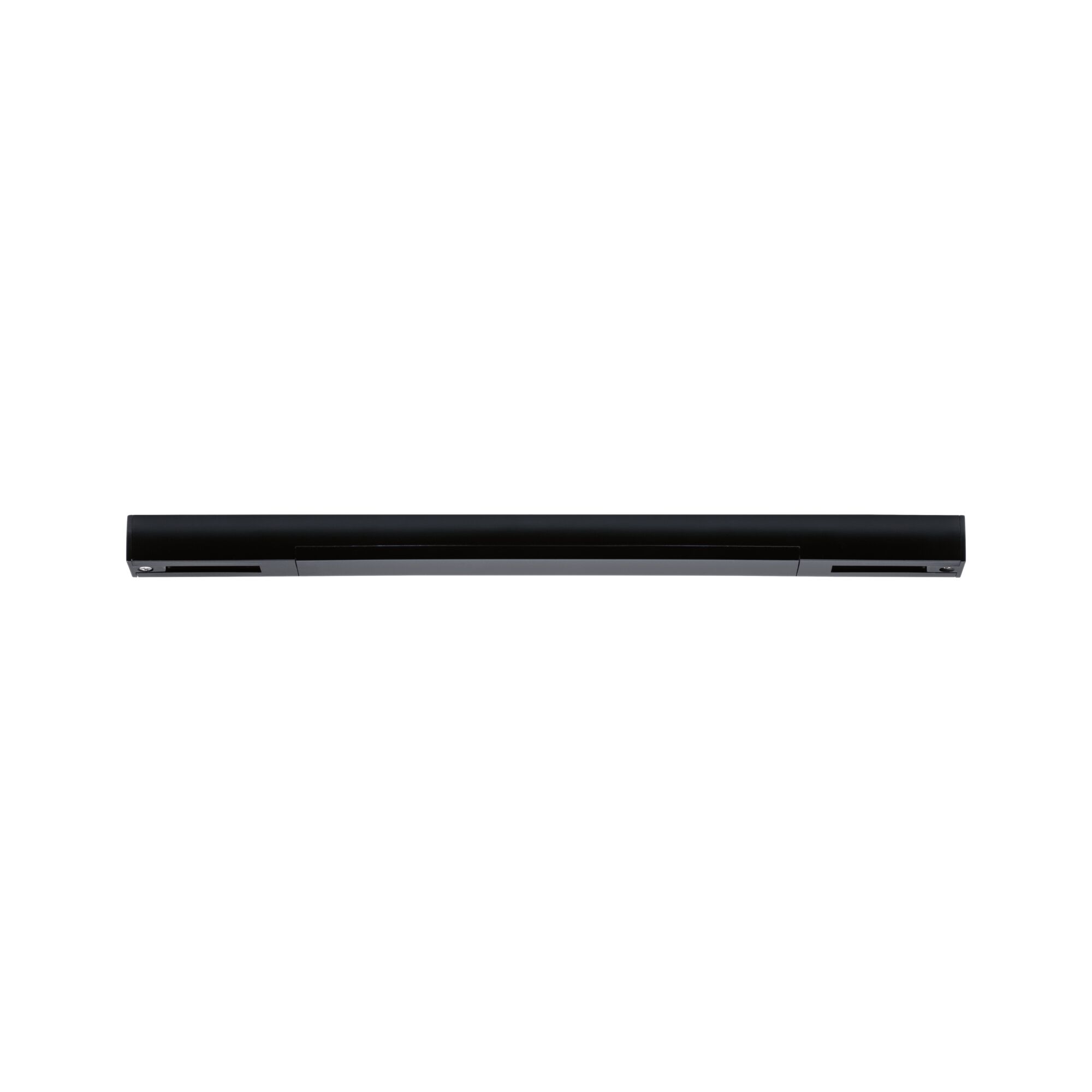 Black metal LED under-cabinet light with slim design for modern lighting solutions