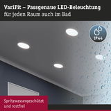 VariFit LED-Einbaustrahler mit IP44 Spritzwasserschutz, rostfrei, ideal für Badezimmerbeleuchtung