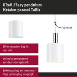 Matte witte metalen URail 2Easy pendel met verstelbare kabel voor veelzijdige verlichting