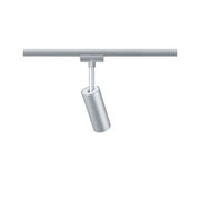 Projecteur LED moderne en métal argenté pour système sur rail, éclairage intérieur dimmable