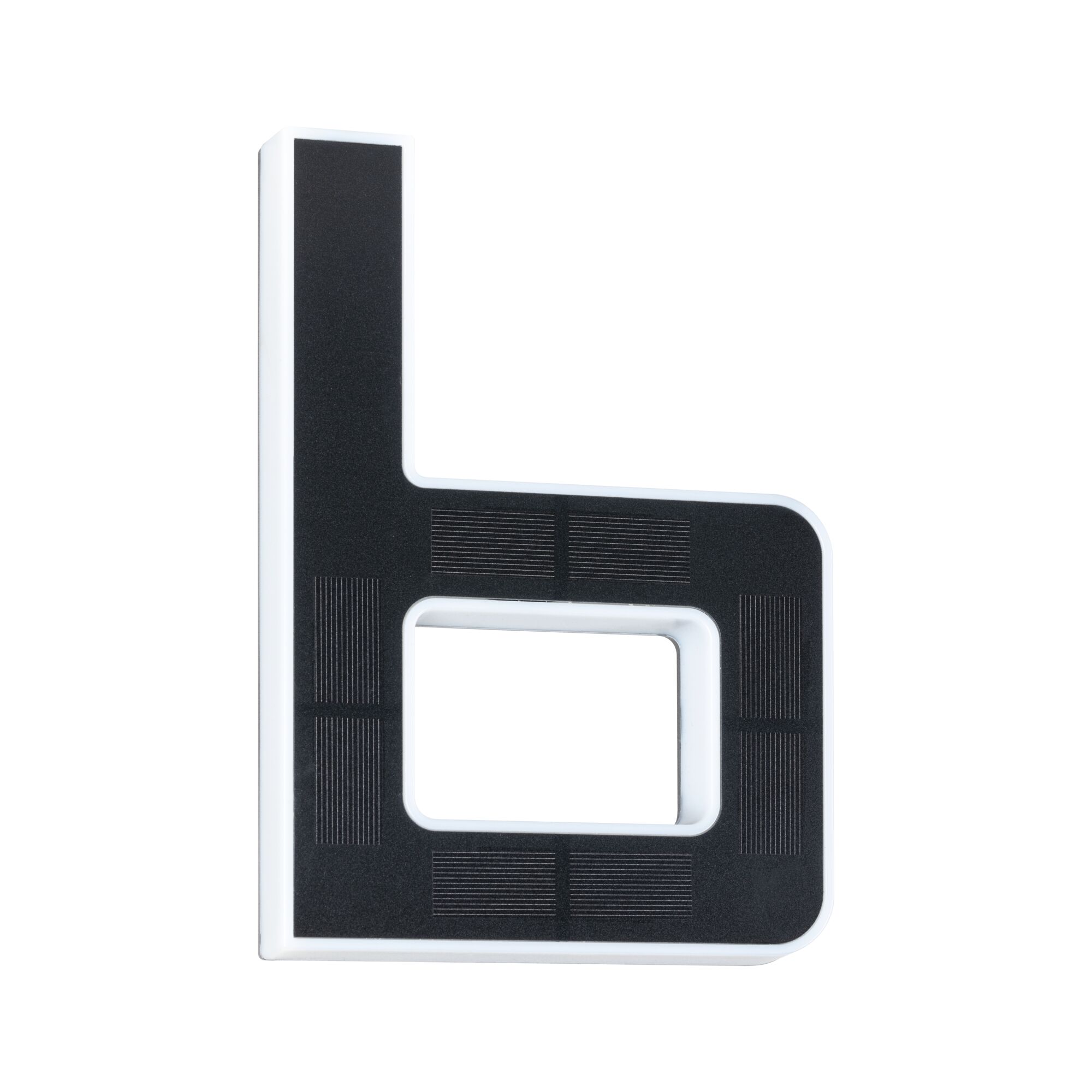 Black and white LED corner light with rectangular opening for modern indoor lighting