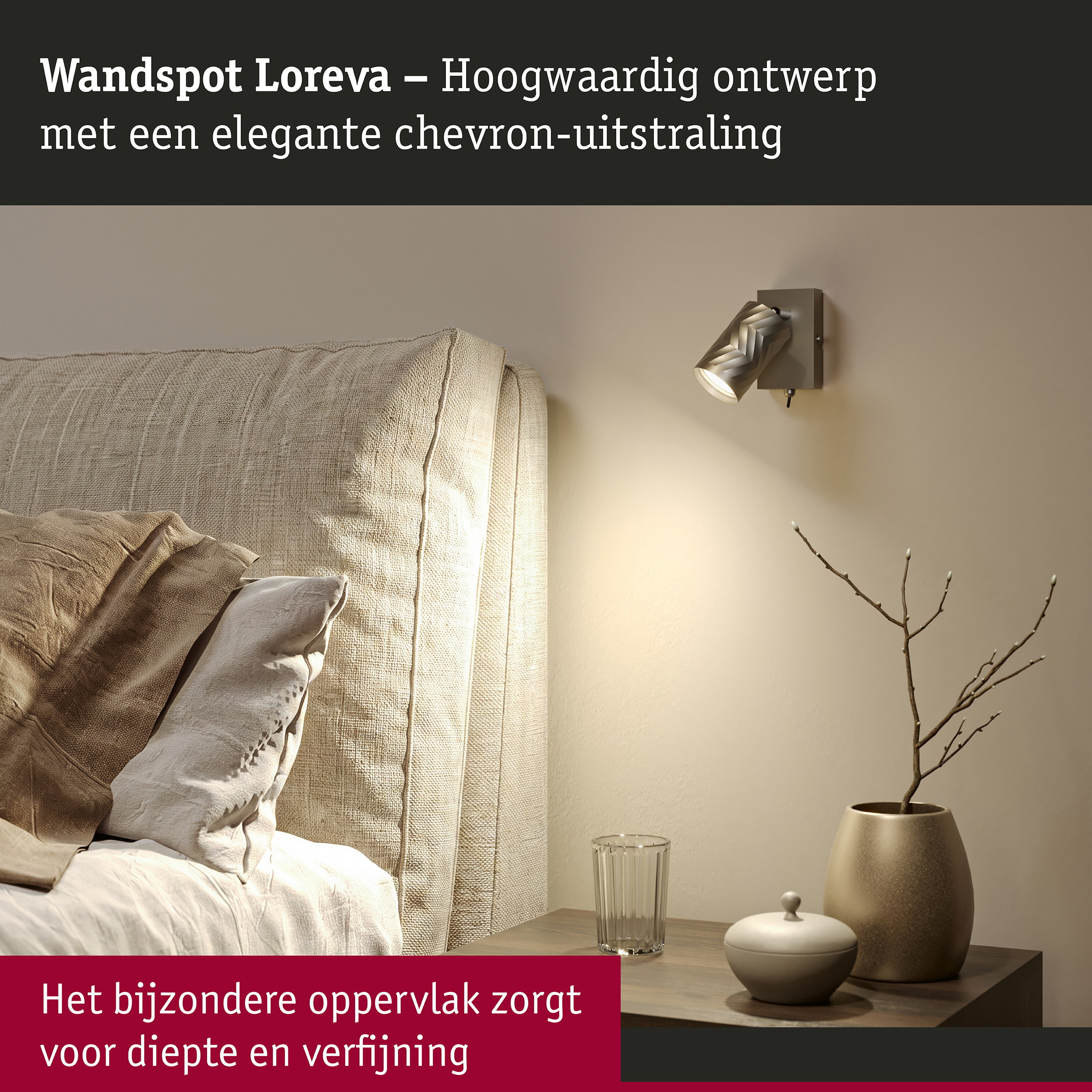 Spotlight Loreva GU10 max. 10W Titaanium Metaal