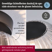Glazen lamp met speciale structuur voor indrukwekkende lichteffecten en IP44 bescherming