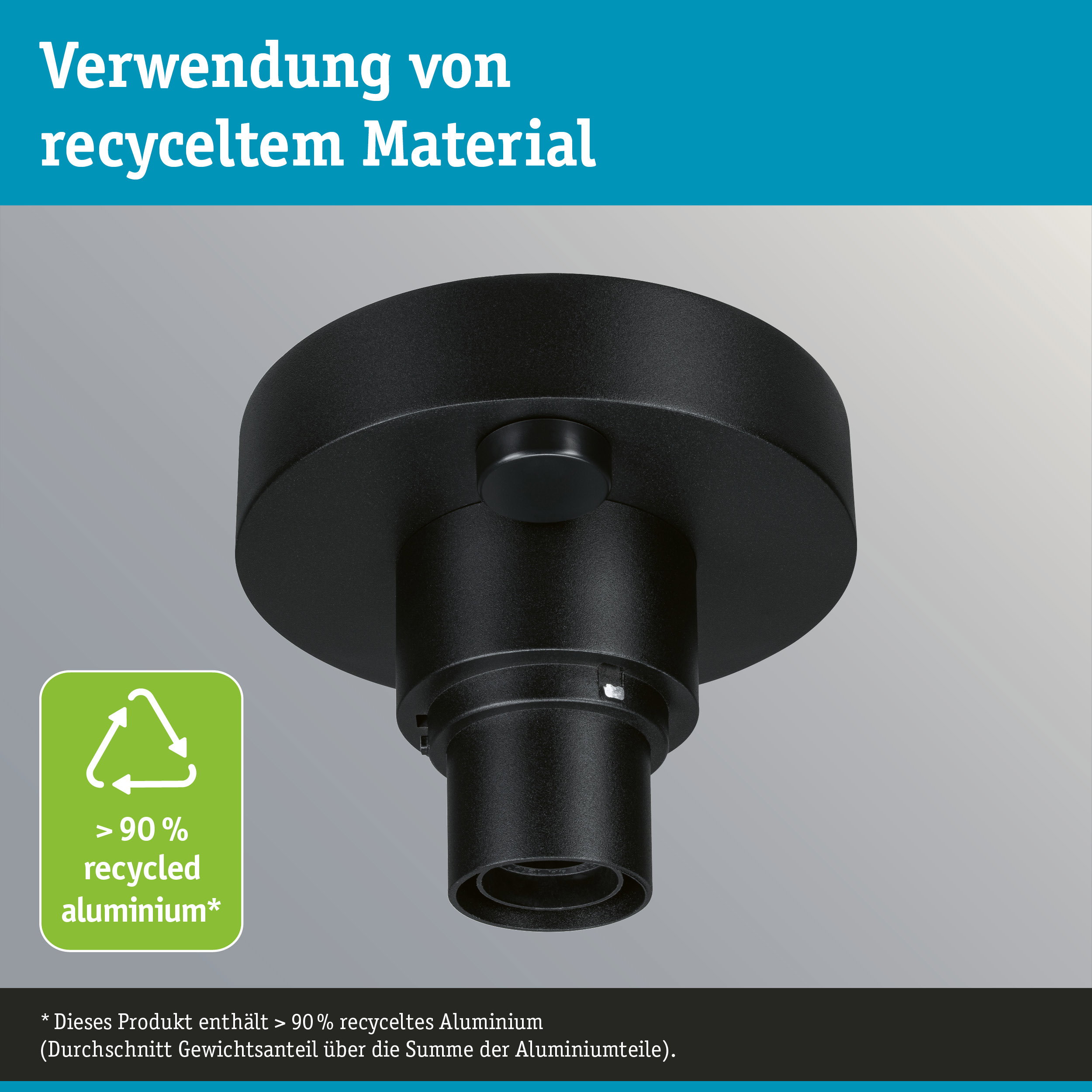 ModuShine Deckenhalter IP44 rund Anthrazit