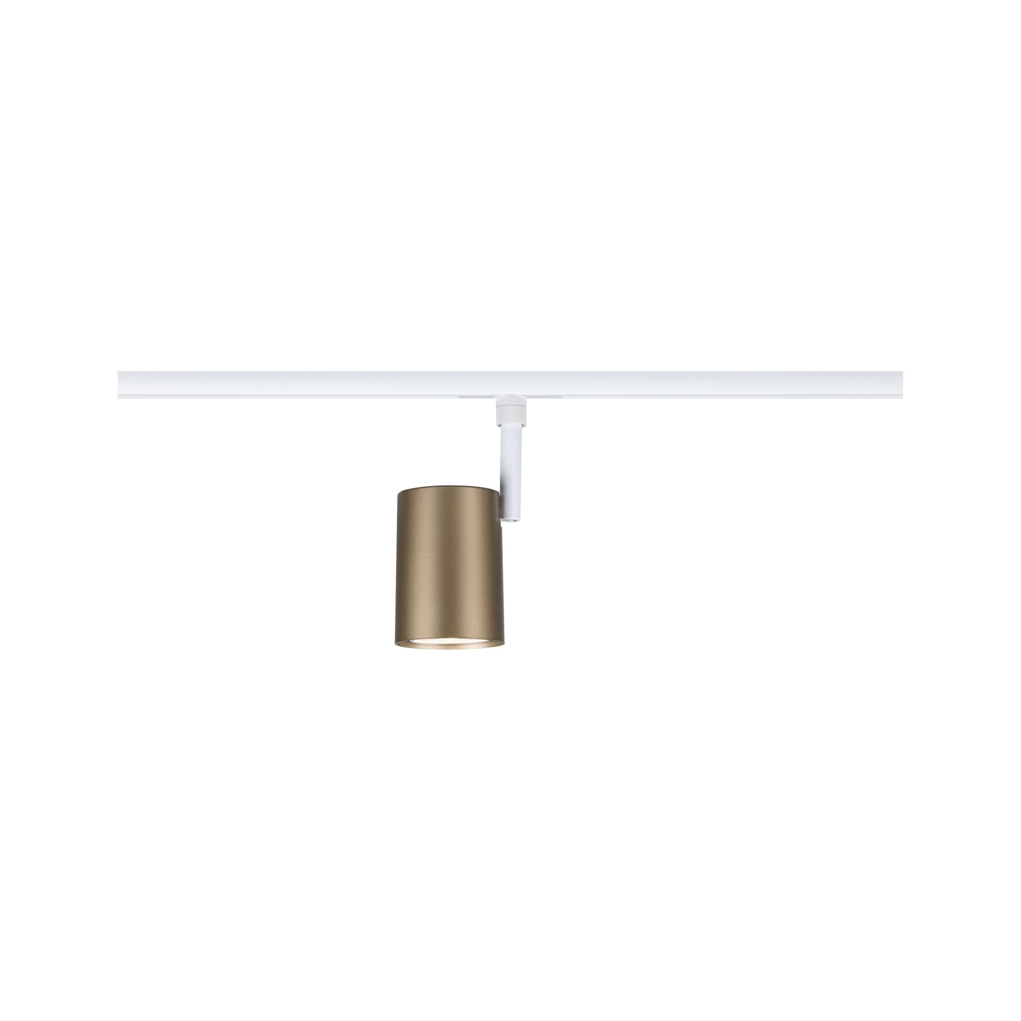 Spot LED métallique doré moderne sur rail blanc pour éclairage d'intérieur réglable