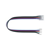 Mehrfarbiges LED-Verbindungskabel mit transparentem Stecker für Lichtinstallationen und Elektronik.