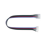 Câble de connexion LED multicolore avec connecteur transparent pour installations d'éclairage et électronique.