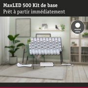 Kit de base MaxLED 500 avec bandes LED blanc neutre et alimentation pour éclairage intérieur