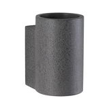 Modern grey concrete wall bracket with cylindrical shape for LED outdoor lighting