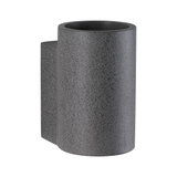 Grey concrete lamp holder with textured surface for modern LED lighting fixtures