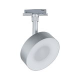 Moderne zilveren metalen LED-plafondspot met ronde diffuser voor accentverlichting