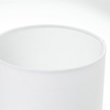 Witte stoffen lampenkap met fijne structuur voor moderne verlichtingsoplossingen