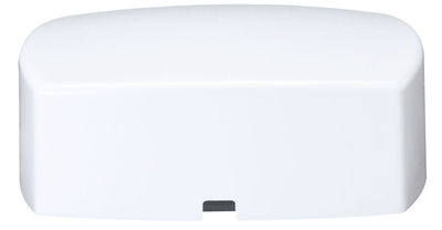 White plastic housing with rounded edges for electronics, compact and simple design.