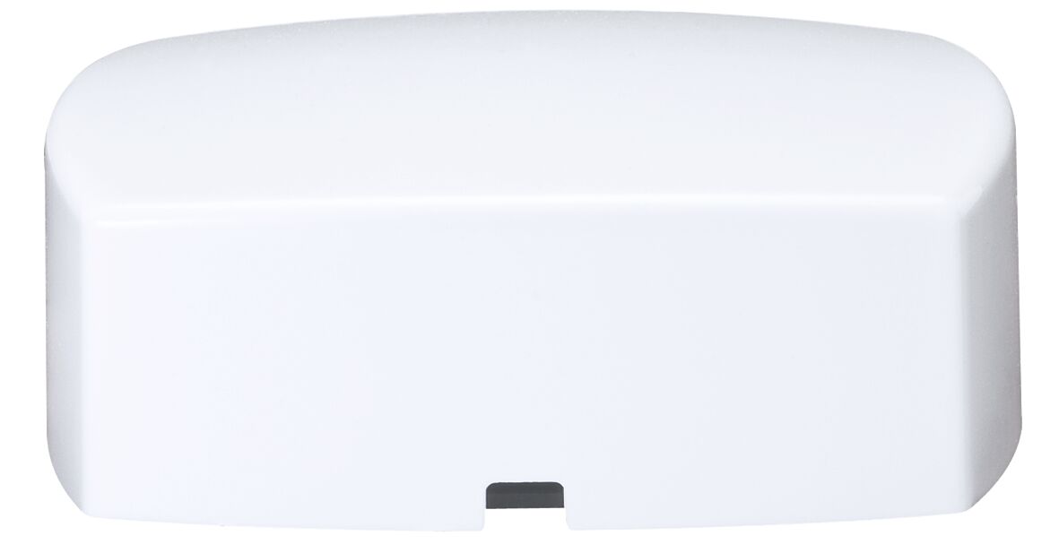 White plastic housing with rounded edges, rectangular shape for electronics or lighting components