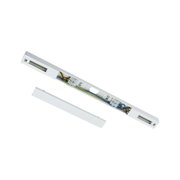 Profil en aluminium blanc avec câblage électrique visible pour systèmes d'éclairage LED