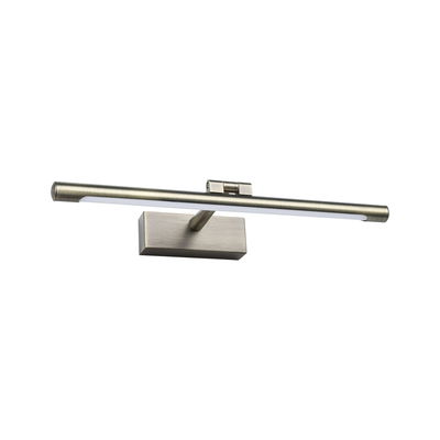 Slim LED wall light in brushed silver metal for modern indoor lighting solutions