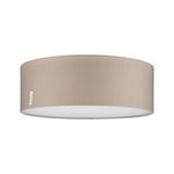 Beige fabric ceiling light with white diffuser, modern lampshade for living spaces