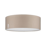 Beige stoffen plafondlamp met witte diffuser, moderne lampenkap voor woonruimtes
