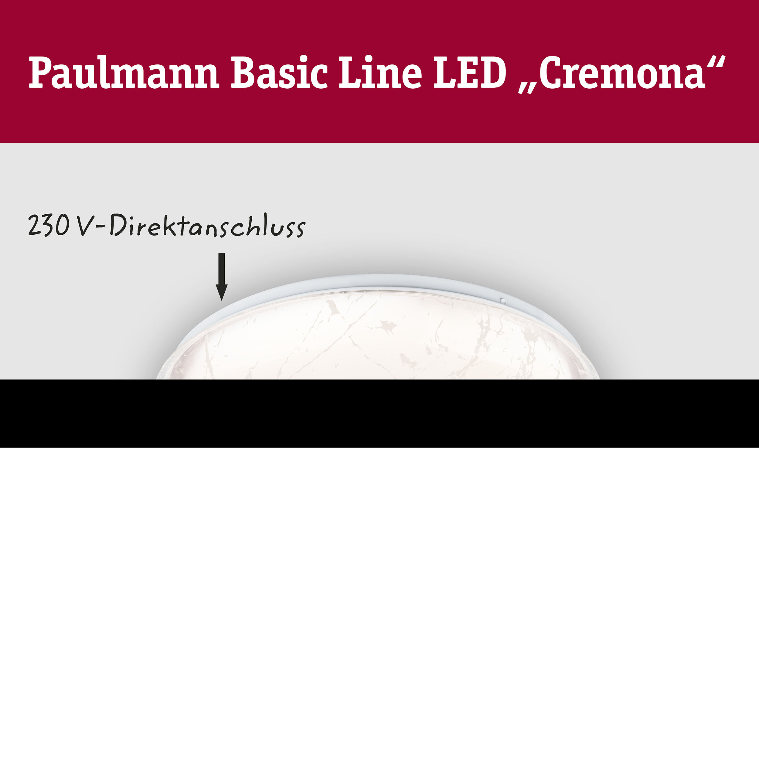 LED Deckenleuchte Cremona White Select 370mm 230V 21,2W Weiß/Transparent