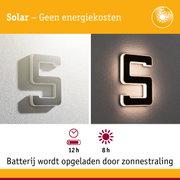 Zwart-witte solar wandlamp met energiezuinige LED-verlichting voor buitengebruik