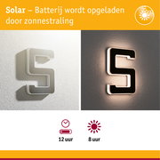 Zwart-witte solar wandlamp met energiezuinige LED-verlichting voor buitengebruik