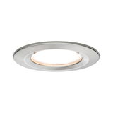 Rundes LED-Einbauleuchte aus gebürstetem Aluminium in Silber für moderne Innenbeleuchtung