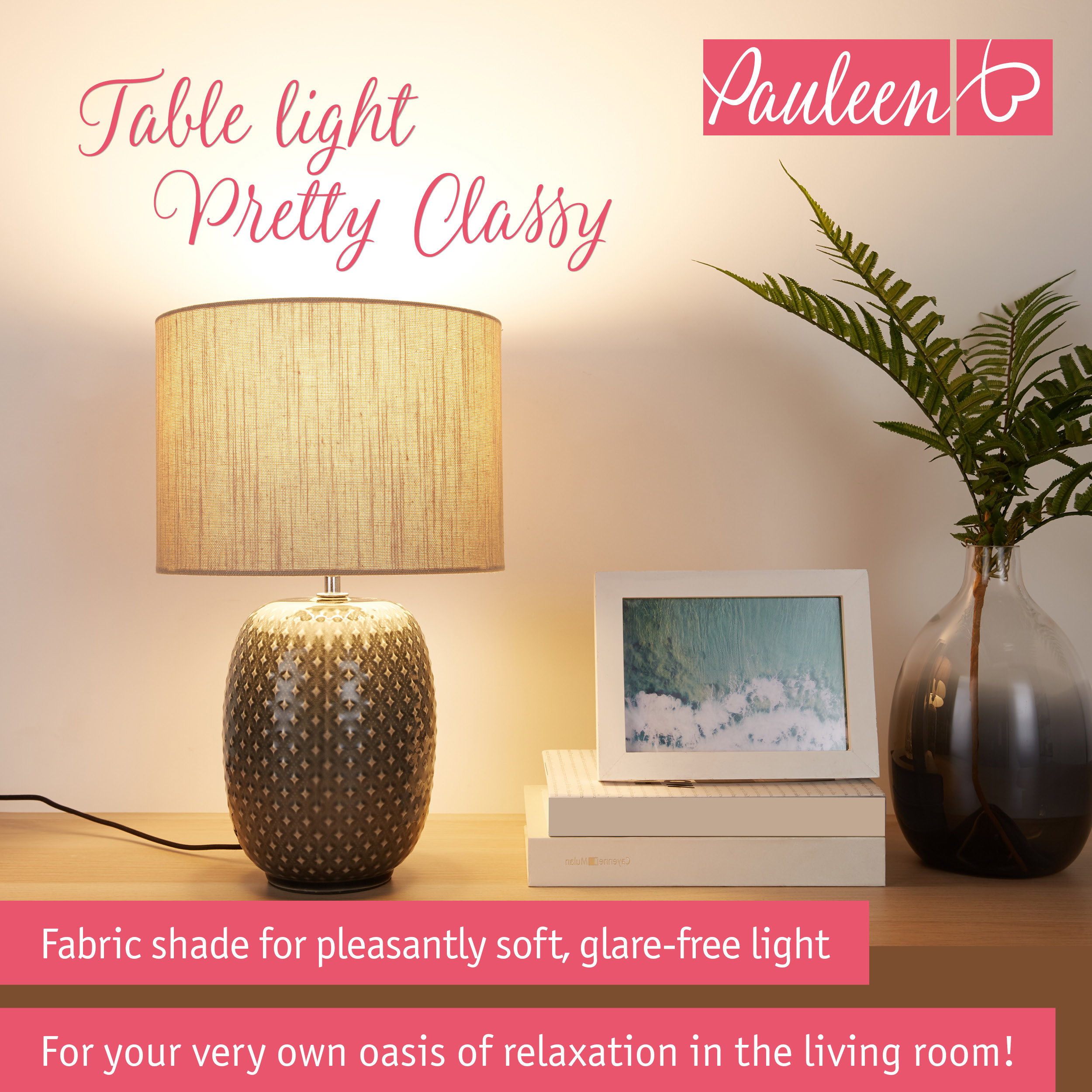 Paulmann Pauleen Table lamp Pretty Classy E27 max. 60W Grey/Beige