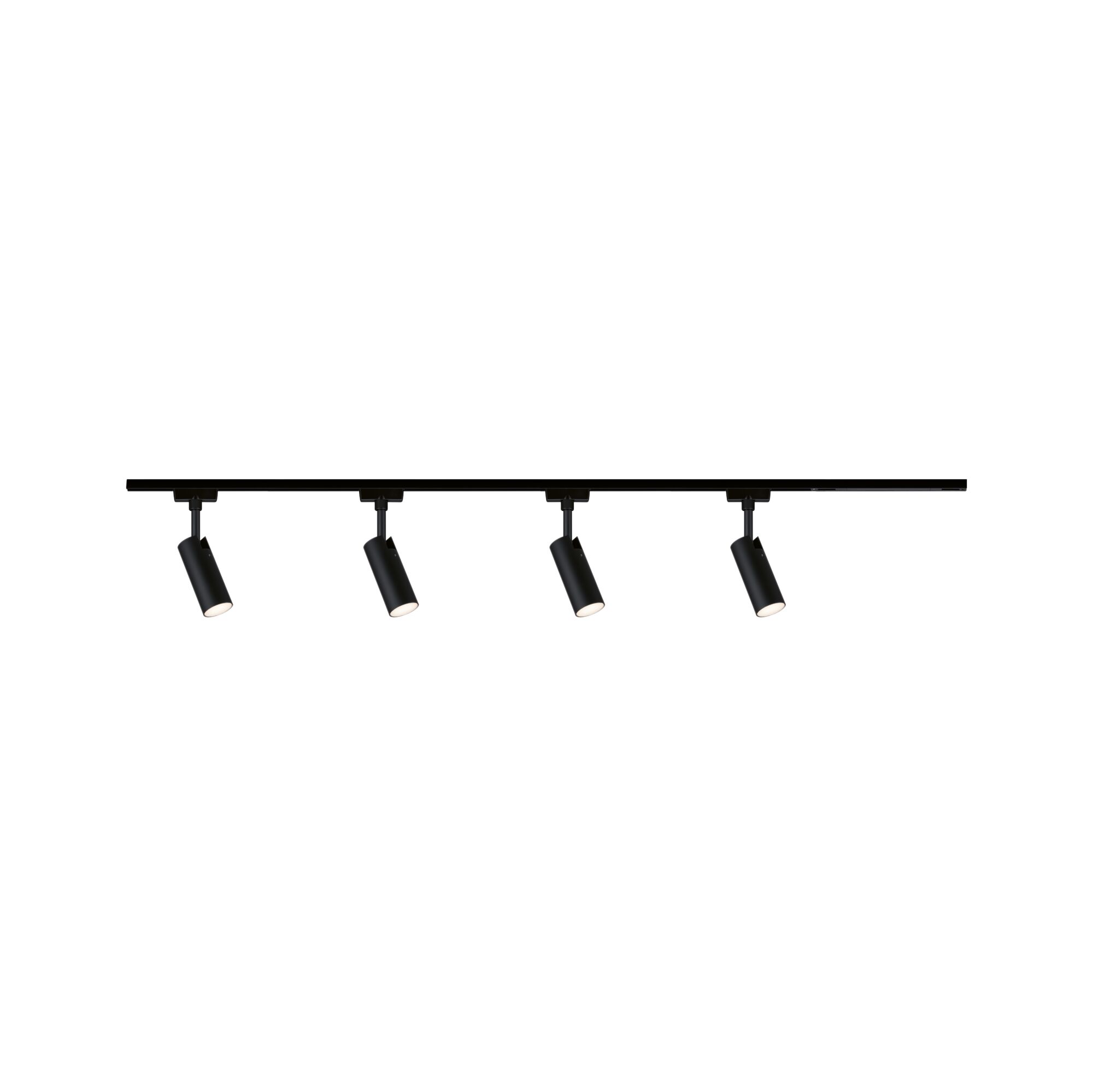 URail Schienenspot Tubo Starterset 4x250lm 4x4,5W 3000K 230V Schwarz matt