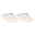 Éclairage sous-meubles LED Vane 2x8W 105x140mm 2x430lm 230/12V carré Blanc dépoli Deux plafonniers LED carrés blancs avec cadre en aluminium et lumière blanc chaud pour intérieur