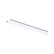 White aluminium profile with frosted diffuser for LED strip lighting, modern lighting accessory