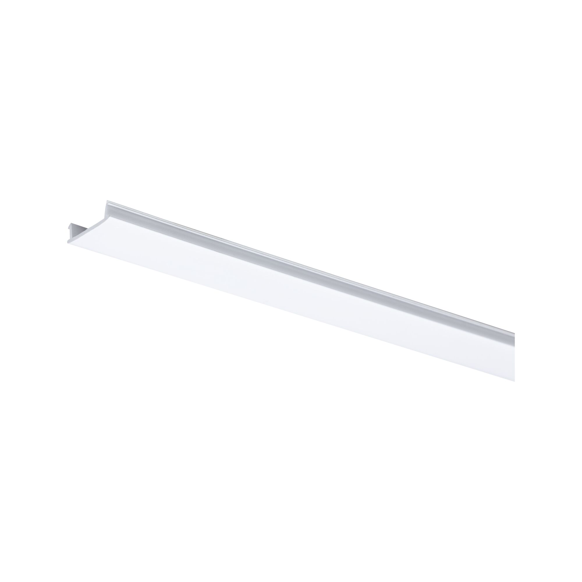 Profil en aluminium blanc avec diffuseur dépoli pour éclairage LED, accessoire d'éclairage moderne
