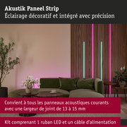 Bandeau acoustique avec éclairage LED intégré finition bois pour décoration murale moderne