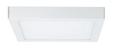 Square white LED ceiling light made of plastic for modern indoor lighting