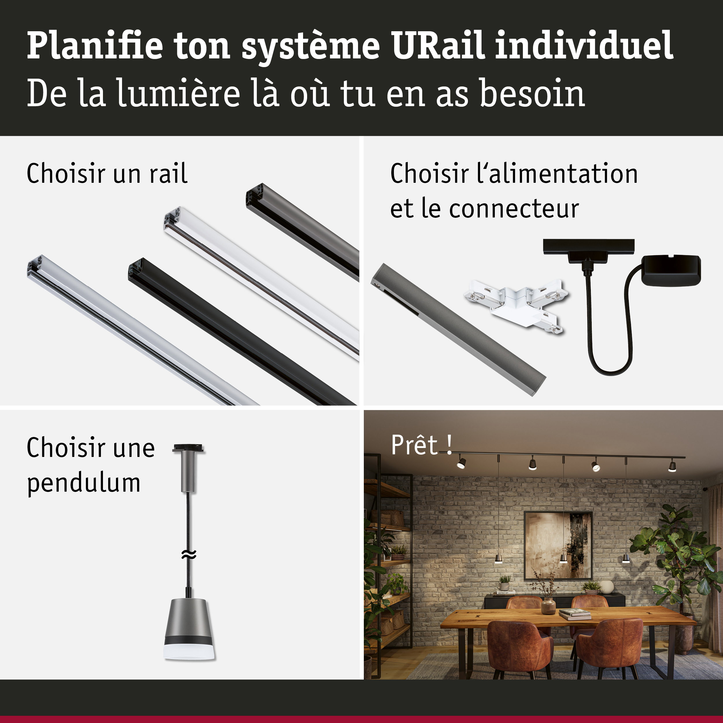 URail Suspension Cone GU10 max. 10W gradable 230V Titanium