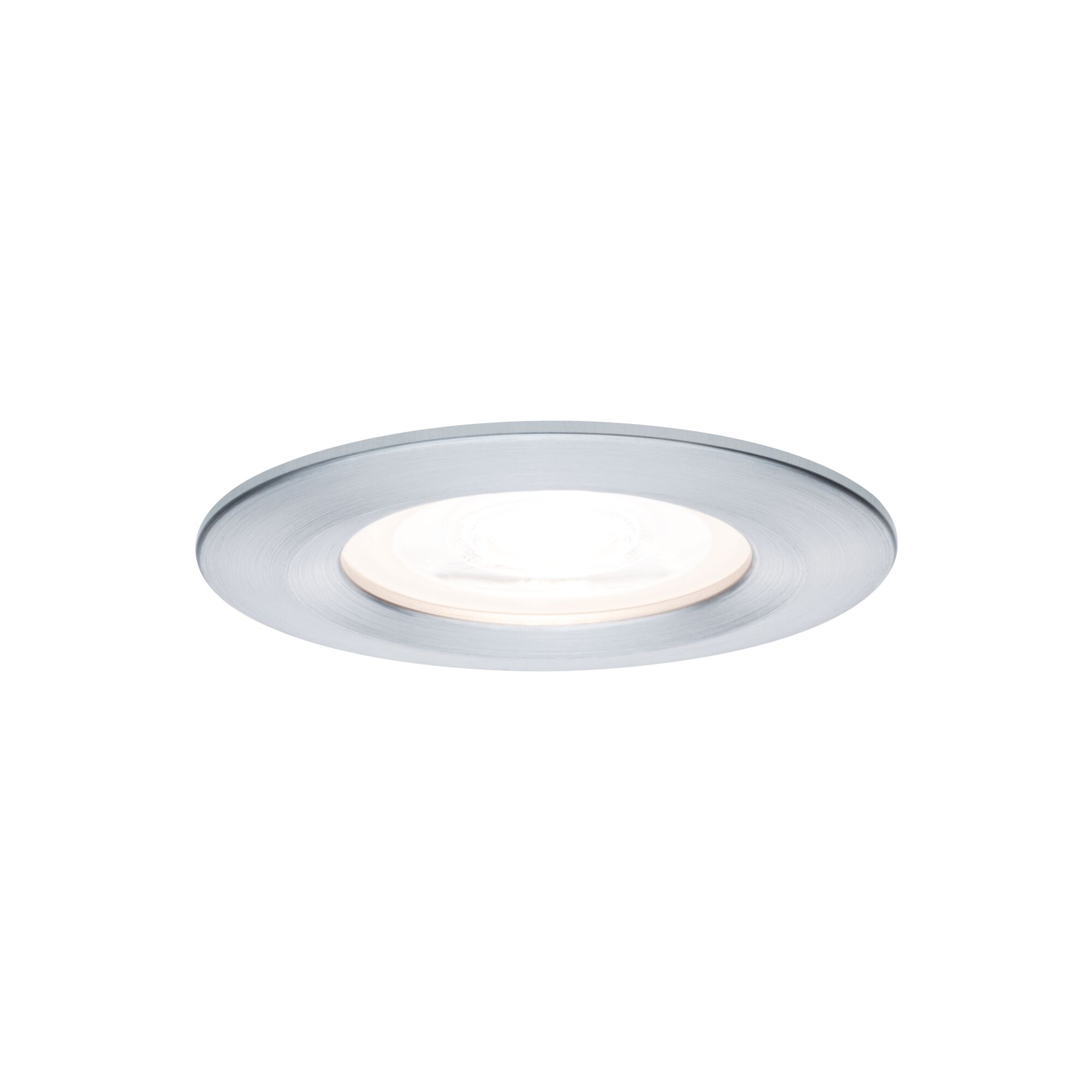 Spot LED encastré rond en aluminium brossé argenté pour un éclairage intérieur moderne
