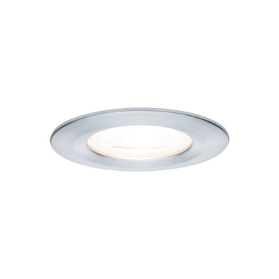 Spot LED encastré rond en aluminium brossé argenté pour un éclairage intérieur moderne