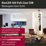 Woonkamer met MaxLED 500 Full-Line COB LED-lichtlijn voor gelijkmatige, innovatieve verlichting