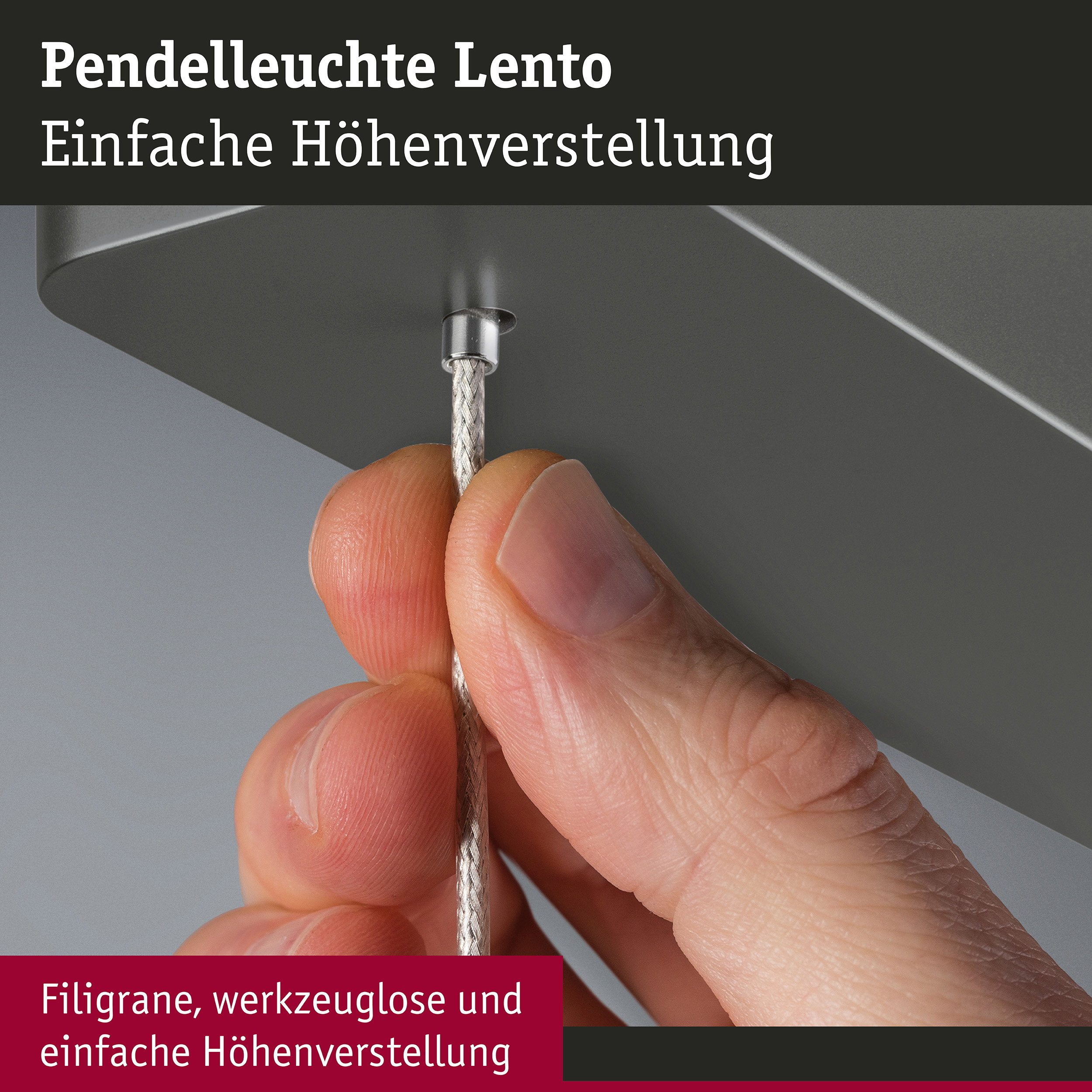 LED Pendelleuchte Lento 2700K 2200lm 36W Titanium