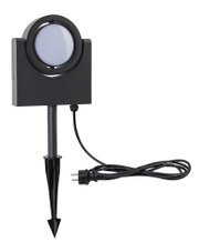 Lumière extérieure LED noire avec piquet de terre et câble pour éclairage de jardin et extérieur