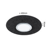 Round LED panel with black felt edge, 450 mm diameter, 50 mm height, modern ceiling light