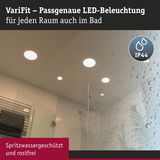 VariFit LED-Einbaustrahler in Weiß, spritzwassergeschützt IP44, ideal für Badezimmerbeleuchtung