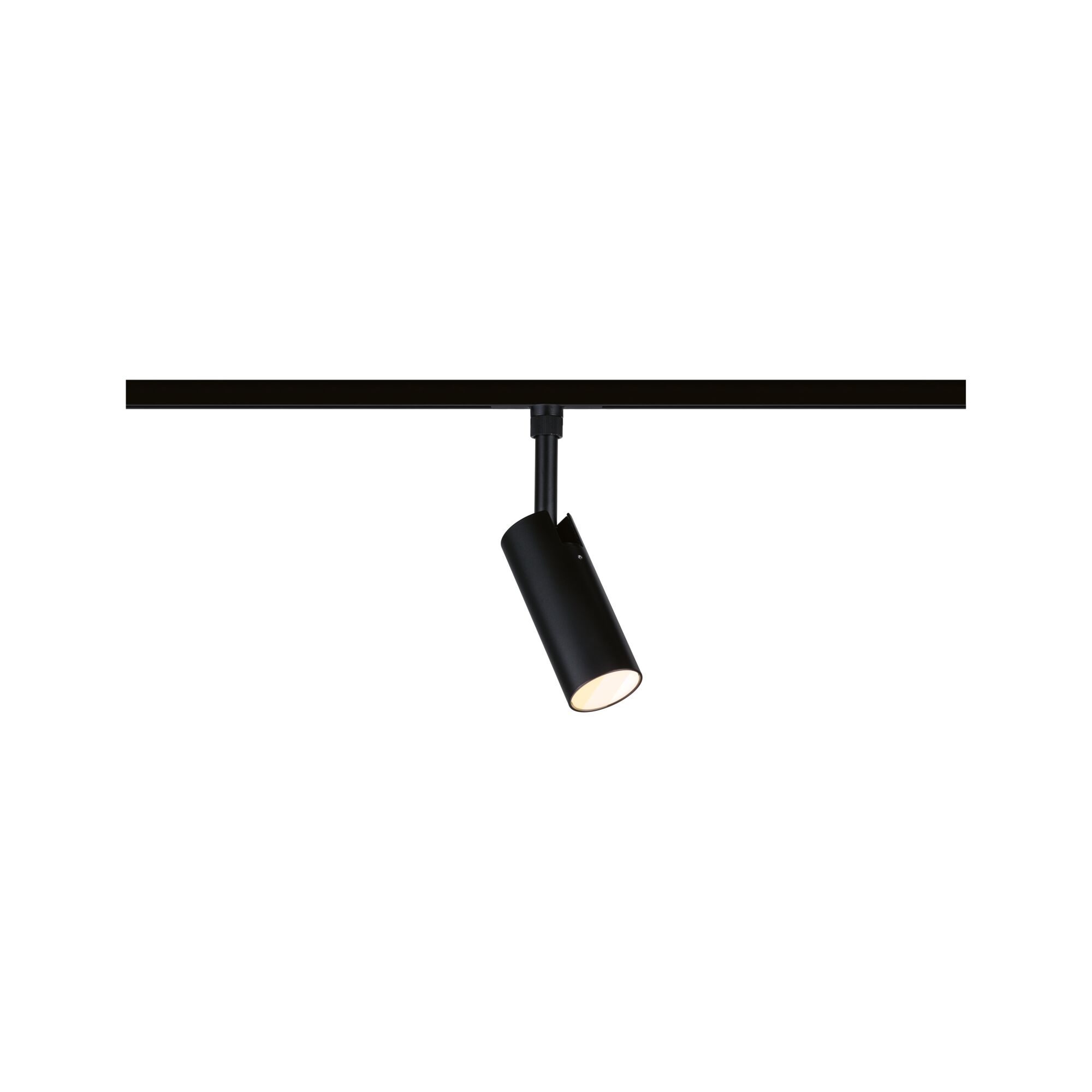URail Schienenspot Tubo Einzelspot 200lm 4W 2700 - 4000K 230V Schwarz matt Schwarzer Aluminium-Spot an Schienensystem mit warmweißem Licht für moderne Raumbeleuchtung