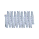 Flexible LED light strip with white LEDs and transparent cover for versatile lighting applications