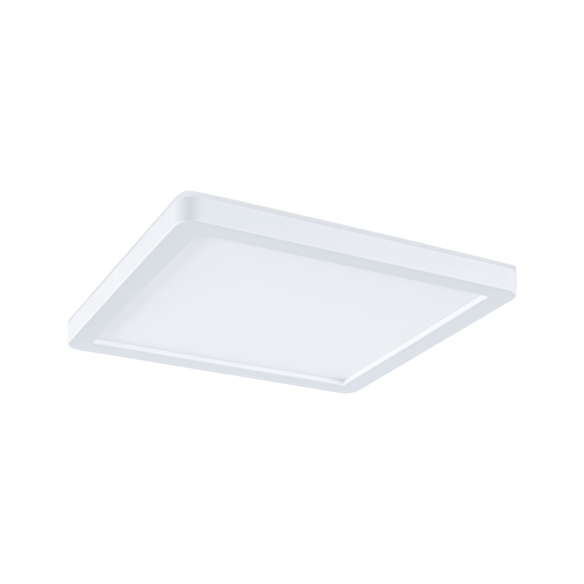 Square white LED ceiling light made of plastic for modern room lighting
