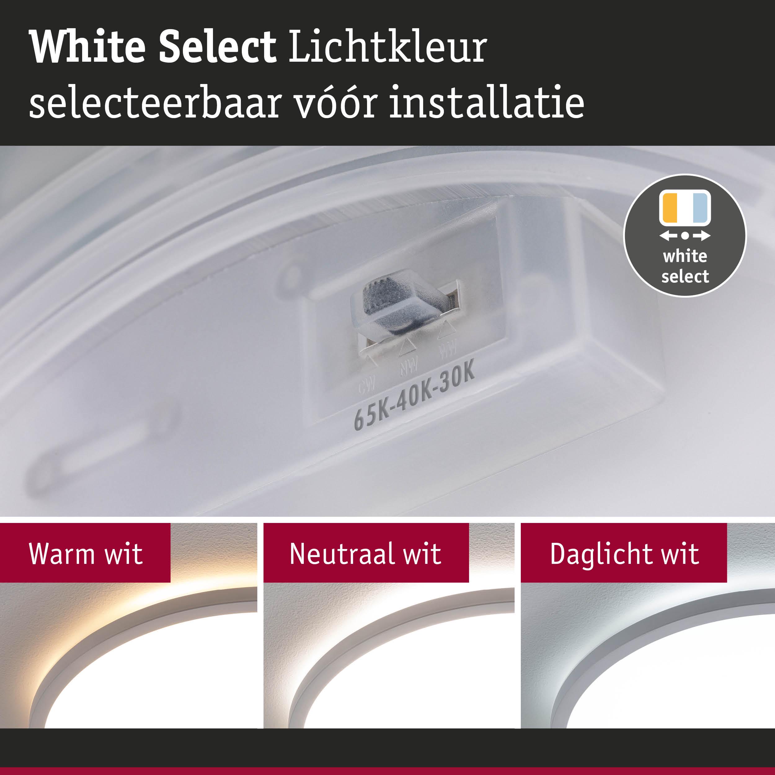 Witte LED-plafondlamp met instelbare lichtkleur warm wit, neutraal wit en daglicht wit