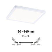 Weißes quadratisches LED-Deckenpanel mit einstellbarem Abstand von 50 bis 140 mm für moderne Raumbeleuchtung