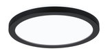 Rundes LED-Deckenlicht mit schwarzem Metallrahmen und weißem Diffusor für moderne Raumbeleuchtung